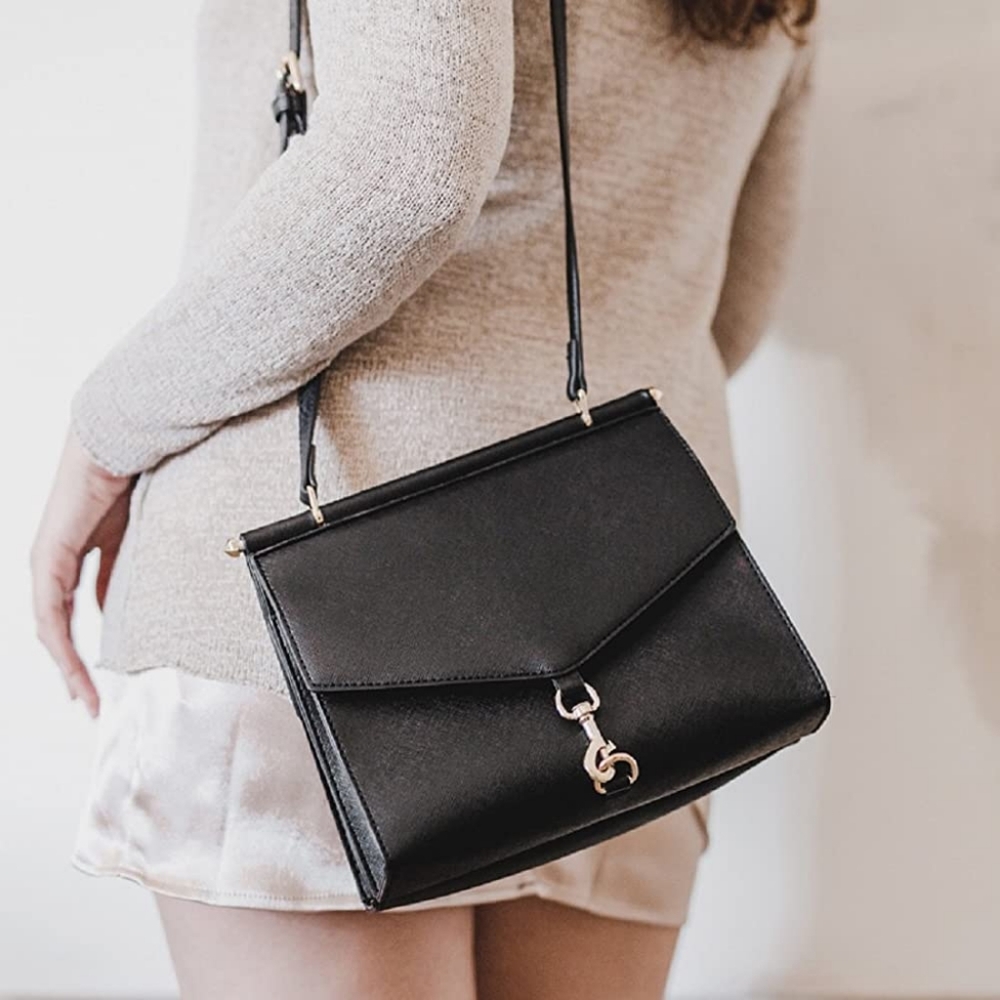 LIONEL BRITTANY | NWT Crossbody vegan leather handbag, dual pocket black purse